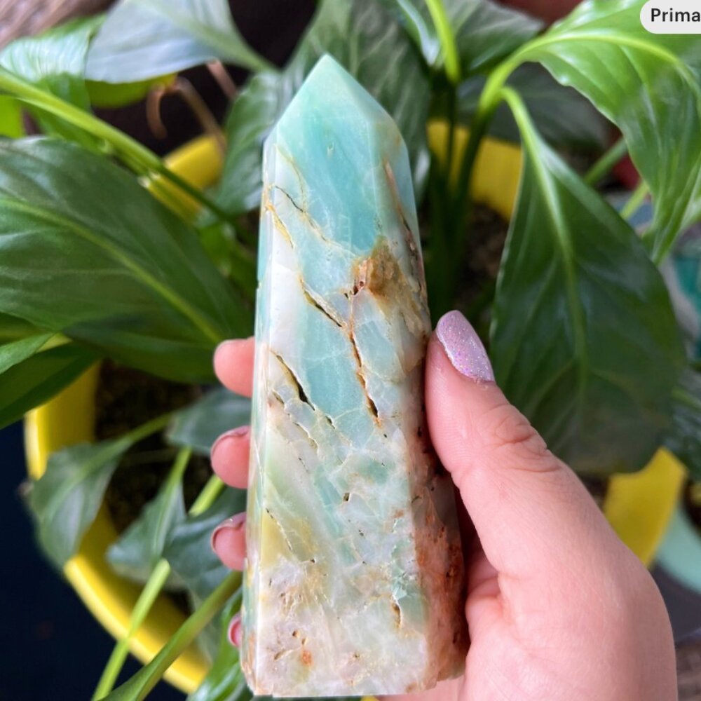 Large Teal Amazonite Crystal Point